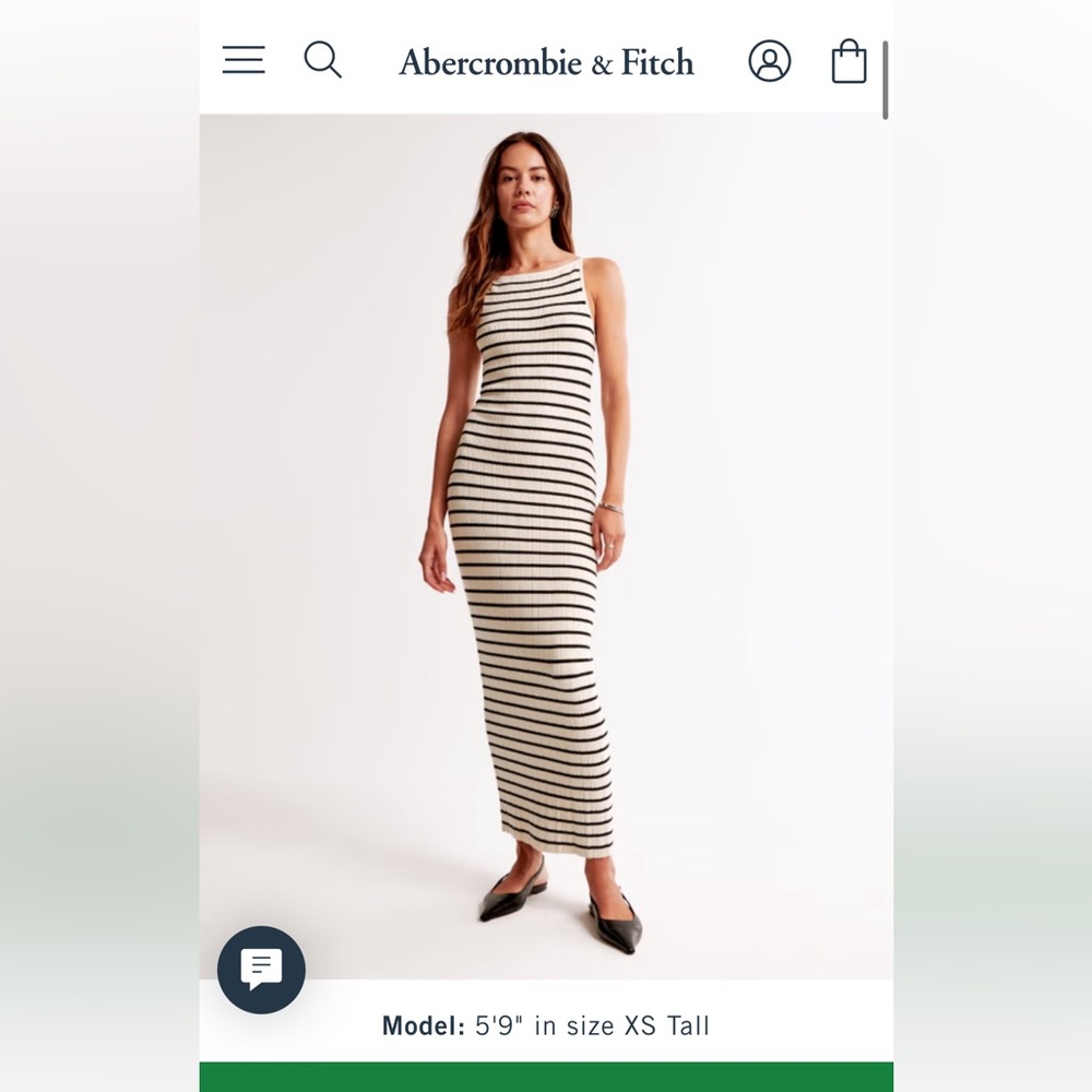 Abercrombie & Fitch Striped Sweater Maxi